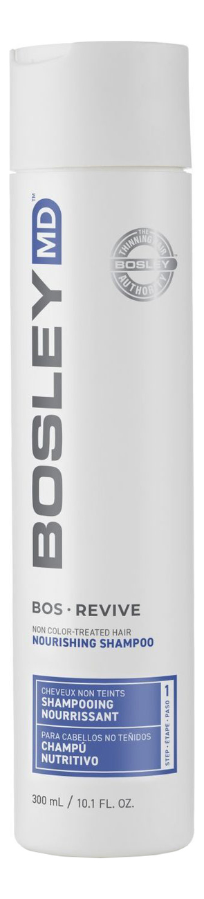 Шампунь для истонченных неокрашенных волос Bos Revive Non Color Treated Hair Nourishing Shampoo: Шампунь 300мл bosley шампунь bos revive nourish питательный для истонченных неокрашенных волос 300 мл