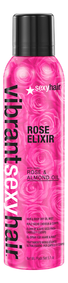Масло-спрей сухое для волос и тела Vibrant Sexy Hair Rose Elixir 165мл