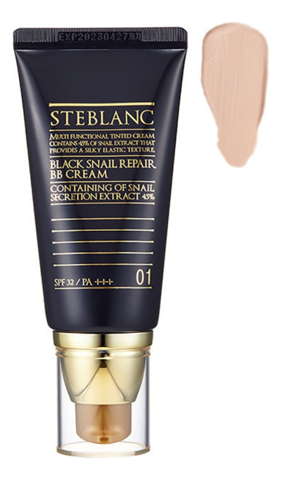 

BB крем с муцином черной улитки Black Snail Repair Cream 50мл: 01 Светлый беж, BB крем с муцином черной улитки Black Snail Repair Cream 50мл