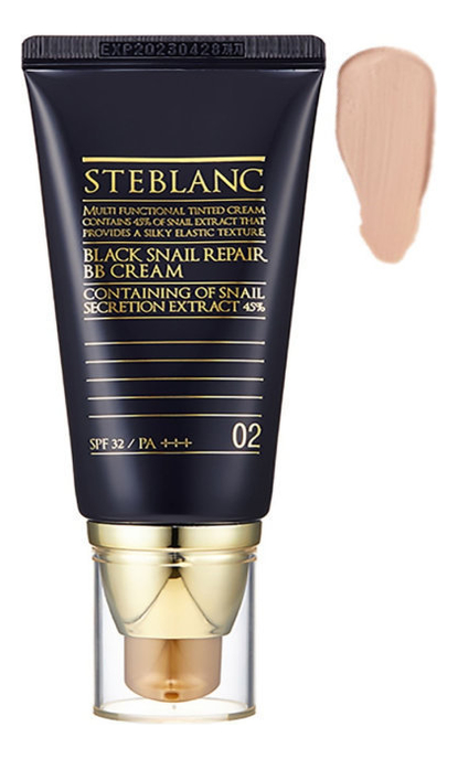 

BB крем с муцином черной улитки Black Snail Repair Cream 50мл: 02 Бежевый, BB крем с муцином черной улитки Black Snail Repair Cream 50мл