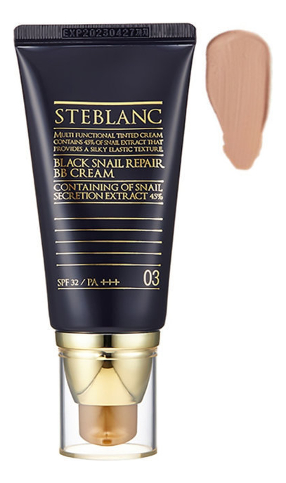 

BB крем с муцином черной улитки Black Snail Repair Cream 50мл: 03 Натуральный беж, BB крем с муцином черной улитки Black Snail Repair Cream 50мл
