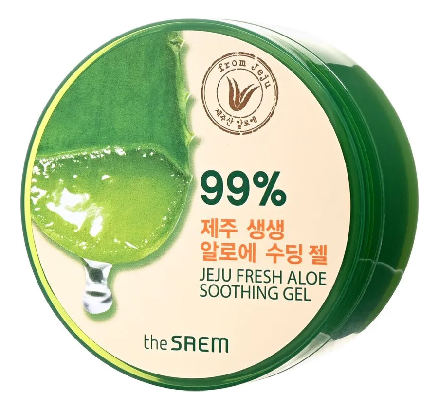 Купить Гель для лица и тела с алоэ универсальный увлажняющий Jeju Fresh Aloe Soothing Gel 99% 300мл, The Saem