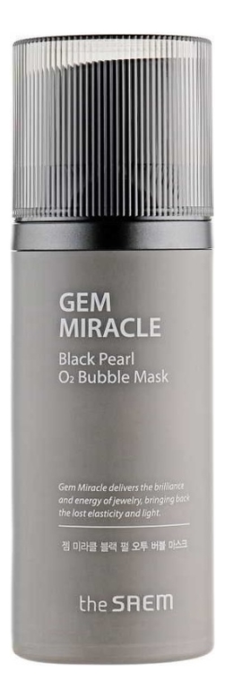 Кислородная маска с экстрактом черного жемчуга Gem Miracle Black Pearl O2 Bubble Mask: Маска 105г japan gals natural pearl mask маска натуральная для лица с экстрактом жемчуга набор 7 шт