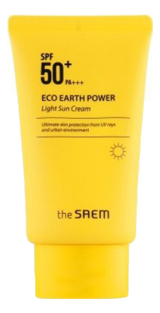 

Крем солнцезащитный для жирной кожи Eco Earth Power Light Sun Cream SPF50+ PA+++ 50г