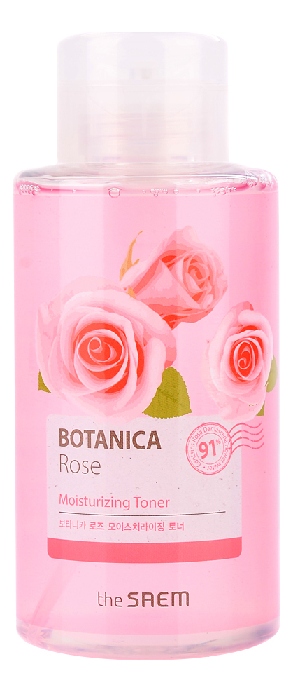 Saem toner. Тонер the Saem с розой. The Saem тонер Botanica Rose Moisturizing. Hydrating Toner 400 мл. Тонер для лица увлажняющий с розовой водой Botanica Rose Moisturizing Toner.