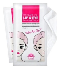 Lioele Салфетки очищающие Who Are You Lip & Eye Remover Tissue 10шт