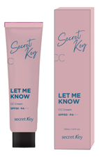 Secret Key CC крем для лица осветляющий Let Me Know Cream SPF50 PA+++ 30мл