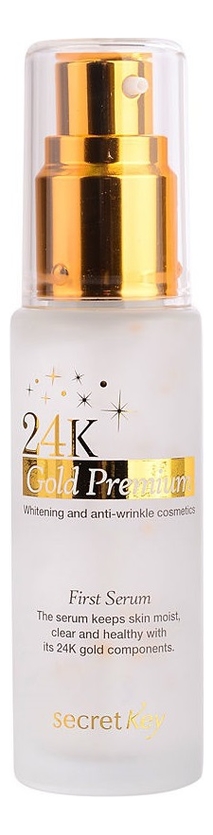 Купить Сыворотка для лица с экстрактом золота 24K Gold Premium First Serum 30мл, Secret Key