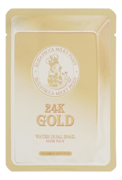 Маска для лица с экстрактом слизи улитки и золота 24K Gold Water Dew Snail: Маска 25г