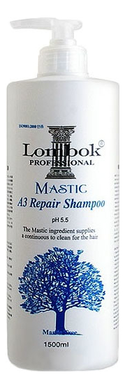 

Шампунь укрепляющий при выпадении Lombok Mastic A3 Repair Shampoo 1500мл