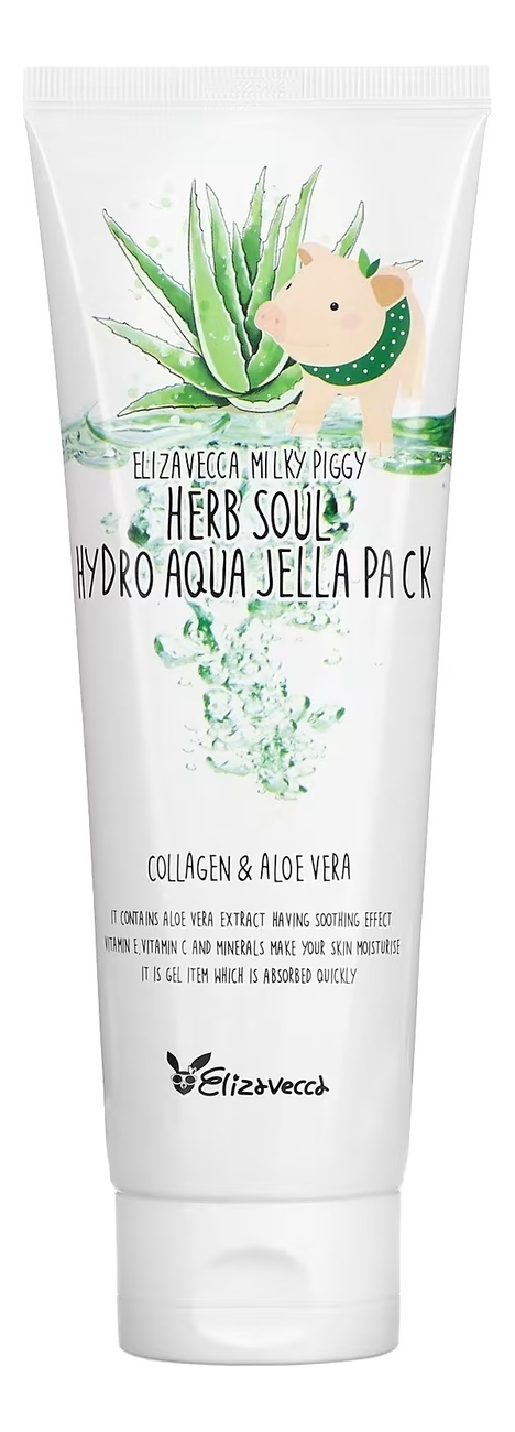 

Маска увлажняющая с алоэ и коллагеном Milky Piggy Herb Soul Hydro Aqua Jella Pack 250мл