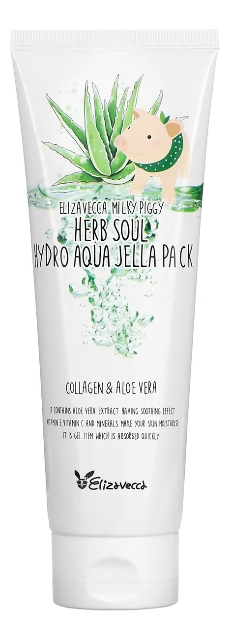 Маска увлажняющая с алоэ и коллагеном Milky Piggy Herb Soul Hydro Aqua Jella Pack 250мл