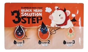 Патчи для удаления черных точек Milky Piggy Black Head Solution 3 Step Nose Strip