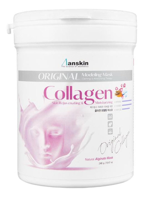 Маска альгинатная с коллагеном укрепляющая Collagen Modeling Mask 240г: Маска 240г маска альгинатная с охлаждающим и успокаивающим эффектом cool ice modeling mask 240г маска 240г