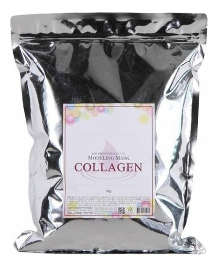 Маска альгинатная с коллагеном укрепляющая Collagen Modeling Mask Refill 1кг: Маска 1000г (запасной блок) маска альгинатная с витамином c vitamin c modeling mask refill 1кг маска 1000г запасной блок