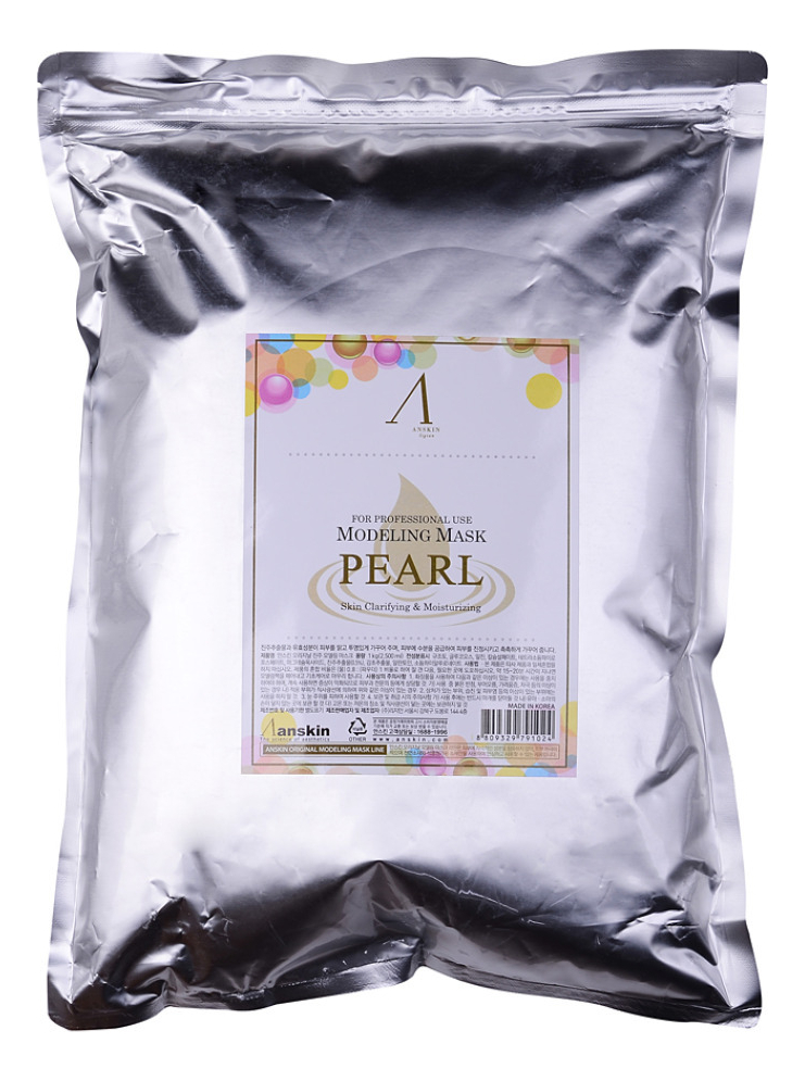 Маска альгинатная с экстрактом жемчуга Pearl Modeling Mask Refill 1кг: Маска 1000г (запасной блок), Маска альгинатная с экстрактом жемчуга Pearl Modeling Mask