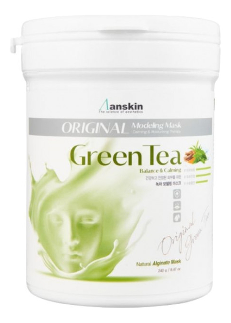 Маска альгинатная с экстрактом зеленого чая Green Tea Modeling Mask 240г: Маска 240г маска альгинатная осветляющая premium snow white modeling mask 240г маска 240г