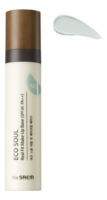 

База под макияж Eco Soul Real Fit Make Up Base SPF30 PA++ 40мл: 01 Green, База под макияж Eco Soul Real Fit Make Up Base SPF30 PA++ 40мл