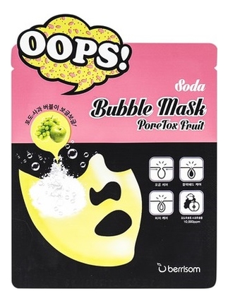 

Маска для очищения пор Oops Soda Bubble Mask PoreTox Fruit 18мл