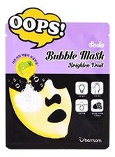 Berrisom Маска-пилинг для сияния кожи Oops Soda Bubble Mask Brighten Fruit 18мл