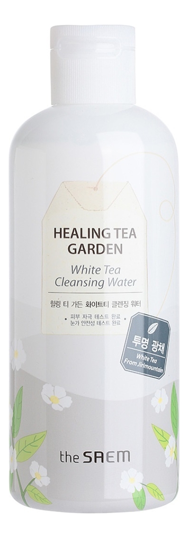 Очищающая вода с экстрактом белого чая Healing Tea Garden White Tea Cleansing Water 300мл средство для снятия макияжа вода очищающая увлажняющая с экстрактом белого чая the saem healing tea garden white tea cleansing water 300 мл