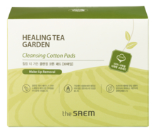 The Saem Влажные очищающие диски хлопковые Healing Tea Garden Cleansing Cotton Pads 30*9мл