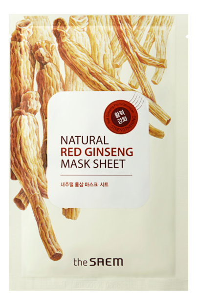 

Маска тканевая с экстрактом женьшеня Natural Red Ginseng Mask Sheet 21мл