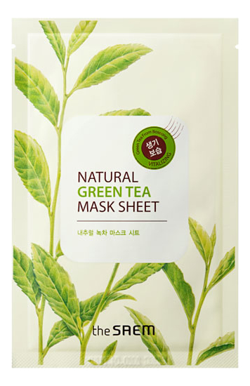 

Маска тканевая с экстрактом зеленого чая Natural Green Tea Mask Sheet 21мл