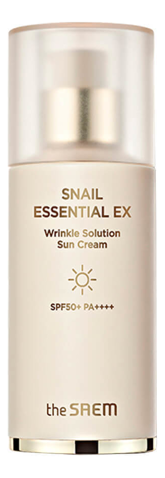 Крем для лица солнцезащитный Snail Essential EX Wrinkle Solution Sun Cream SPF50+ PA++++ 40мл крем для лица солнцезащитный snail essential ex wrinkle solution sun cream spf50 pa 40мл