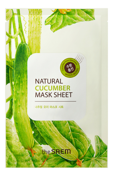 

Маска тканевая с экстрактом огурца Natural Cucumber Mask Sheet 21мл