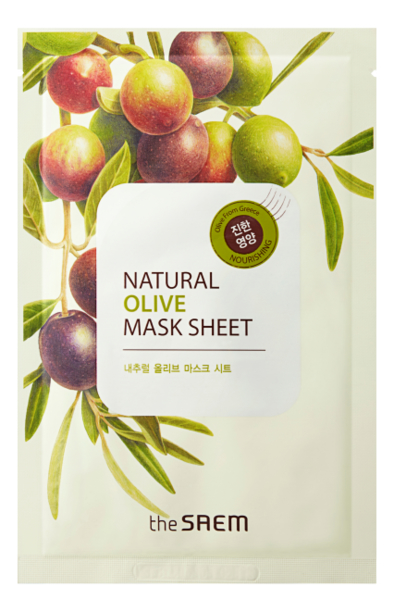 

Маска тканевая с экстрактом оливы Natural Olive Mask Sheet 21мл