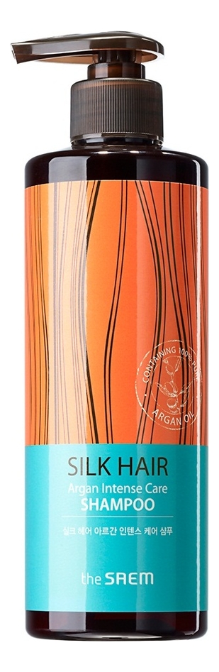 

Шампунь для волос с аргановым маслом Silk Hair Argan Intense Care Shampoo 380мл