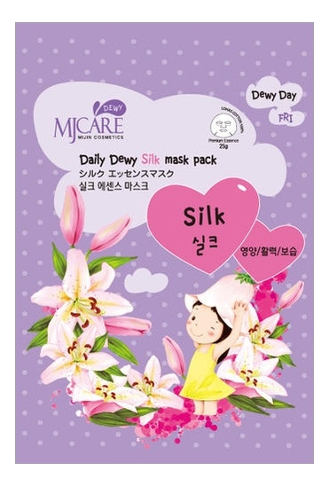 

Маска тканевая с аминокислотами шелка MJ Care Daily Dewy Silk Mask Pack 25г