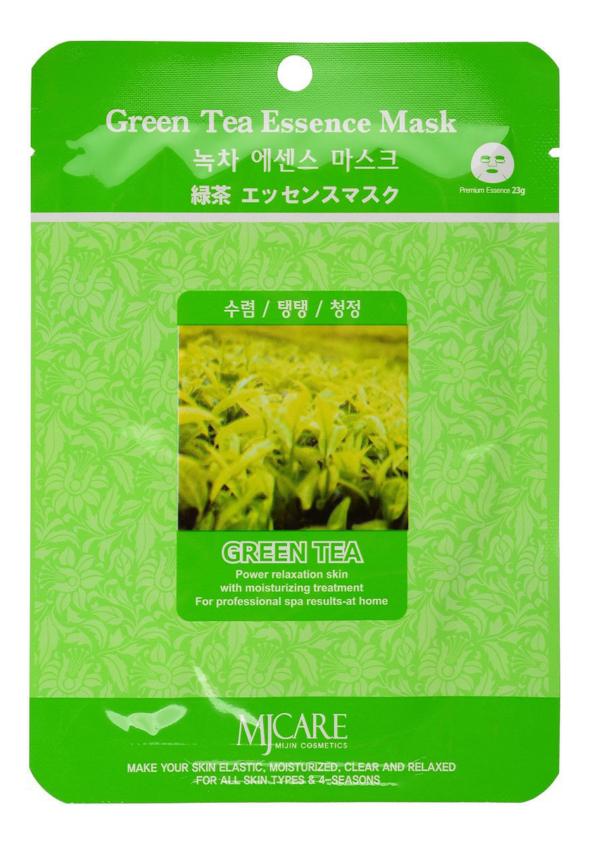 Маска тканевая Зеленый чай MJ Care Green Tea Essence Mask 23г маска тканевая зеленый чай mj care green tea essence mask 23г