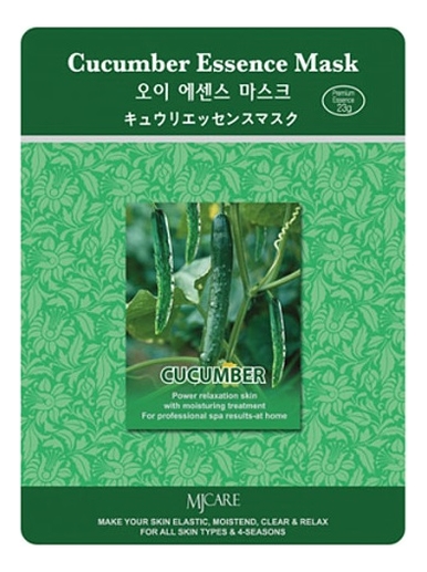 

Маска тканевая Огурец MJ Care Cucumber Essence Mask 23г