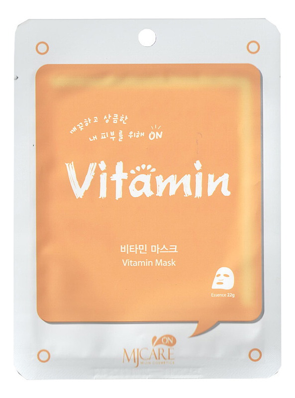 маска тканевая с облепихой mijin care vitamin mask 1 шт Маска тканевая с облепихой MJ Care On Vitamin Mask 22г