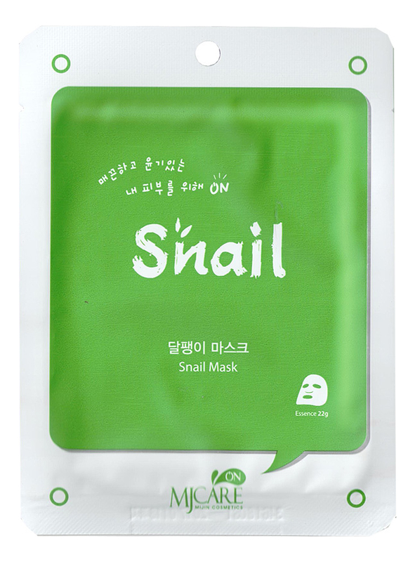 Маска тканевая с муцином улитки MJ Care On Snail Mask Pack 22г маска тканевая с муцином улитки mj care on snail mask pack 22г