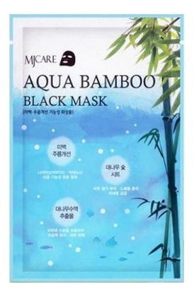 Маска для лица Черный бамбук MJ Care Aqua Bamboo Black Mask 25г
