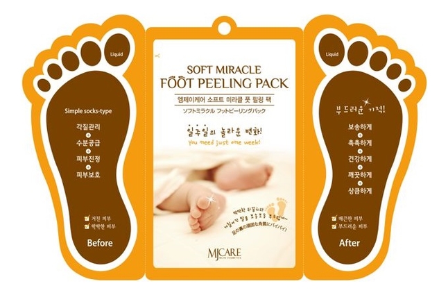 Маска-пилинг для ног MJ Care Soft Miracle Foot Peeling Pack 2*15мл