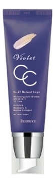 CC крем для лица с морским коллагеном и экстрактом черники Violet Cream SPF49 PA++ 50г