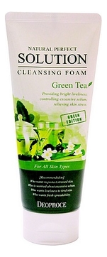 Пенка для умывания с экстрактом зеленого чая Natural Perfect Solution Cleansing Foam Green Tea 170г