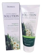Deoproce Пенка для умывания с экстрактом кактуса Natural Perfect Solution Cleansing Foam SoapBerry & Cactus Flower 170г