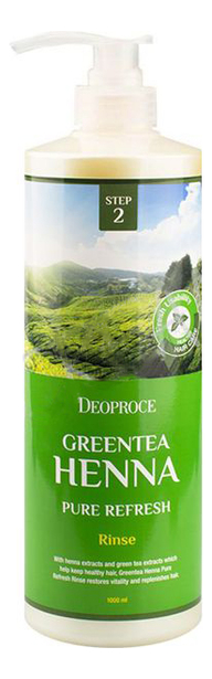 

Бальзам для волос с зеленым чаем и хной Greentea Henna Pure Refresh Rinse 1000мл
