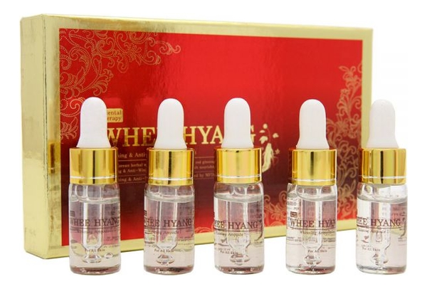 Сыворотка для лица антивозрастная Whee Hyang Anti-Wrinkle Ampoule 5*13мл пилинг для лица омолаживающий whee hyang anti wrinkle peeling vegetal 170г