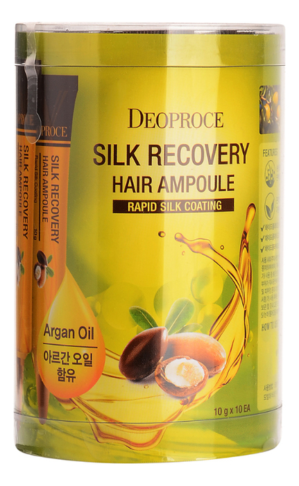 

Сыворотка для волос восстанавливающая Silk Recovery Hair Ampoule 10*10г