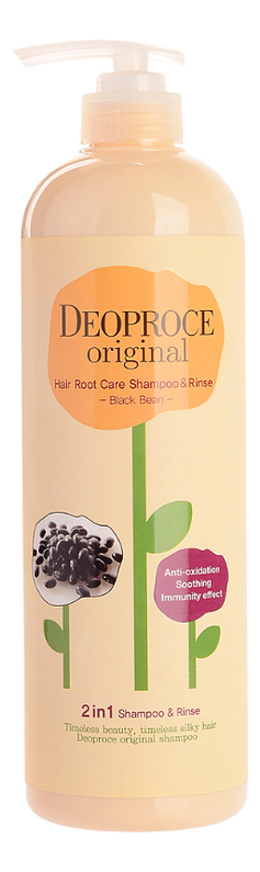

Шампунь-бальзам для волос с экстрактом бобов Original Hair Root Care 2 in 1 Shampoo Black Bean 1000мл