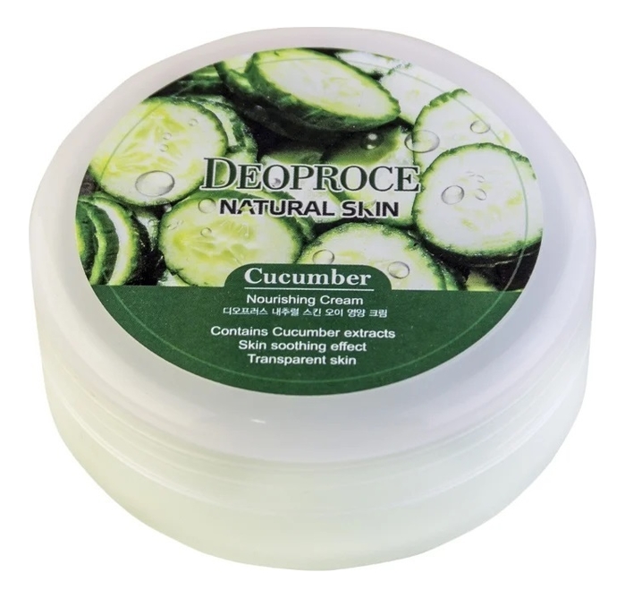 Крем для лица и тела с экстрактом огурца Natural Skin Cucumber Nourishing Cream 100г deoproce крем для лица с экстрактом огурца natural skin nourishing cream milk cucumber 100г 2 штуки