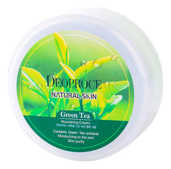 Купить Крем для лица и тела с экстрактом зеленого чая Natural Skin Green Tea Nourishing Cream 100г, Deoproce