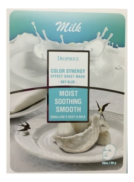 

Тканевая маска для лица на основе молока Color Synergy Effect Sheet Mask Sky Blue 20г