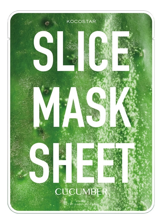 

Маски-слайсы тканевые с экстрактом огурца Slice Mask Sheet Cucumber 20мл